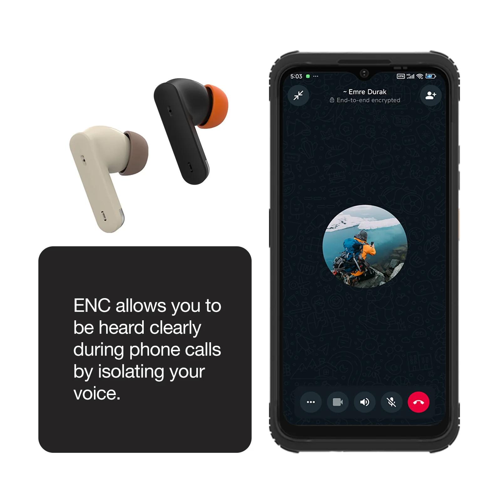 AGM BUDS 3 | ANC + ENC | Long lasting Battery | Light and Comfortable | Touch control - Image 6