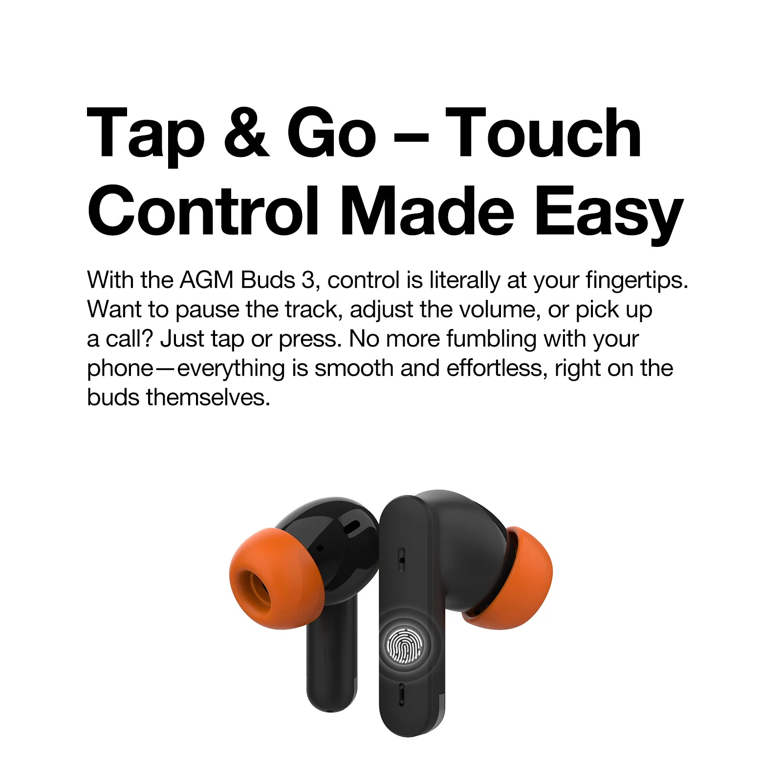 AGM BUDS 3 | ANC + ENC | Long lasting Battery | Light and Comfortable | Touch control - Image 7