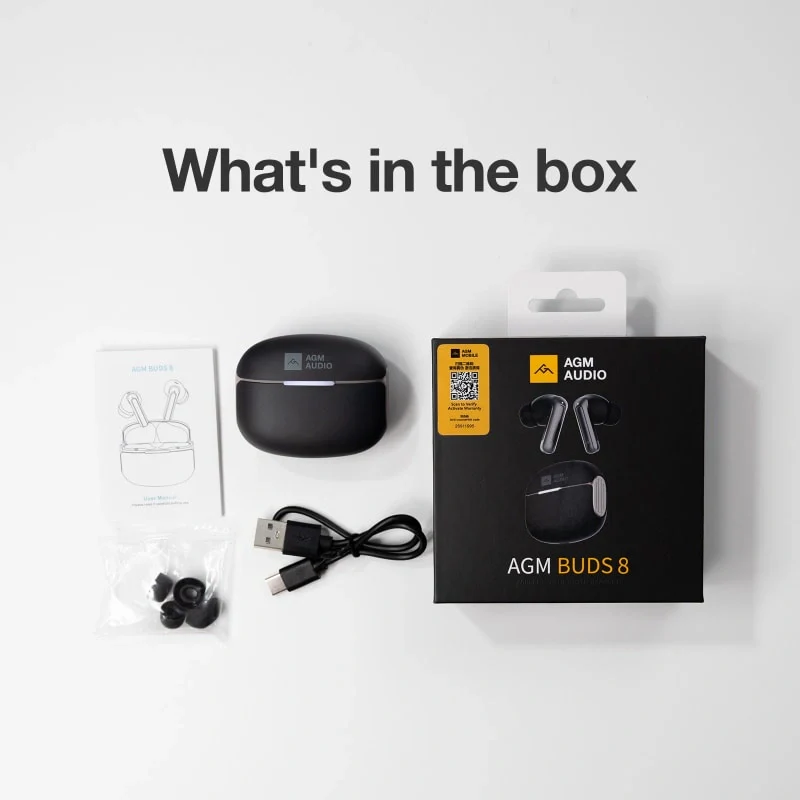 AGM Buds 8 | 13mm Full-Range Sound | -25dB ANC | 6H Music Playtime | IPX4 Water Resistance - Image 10