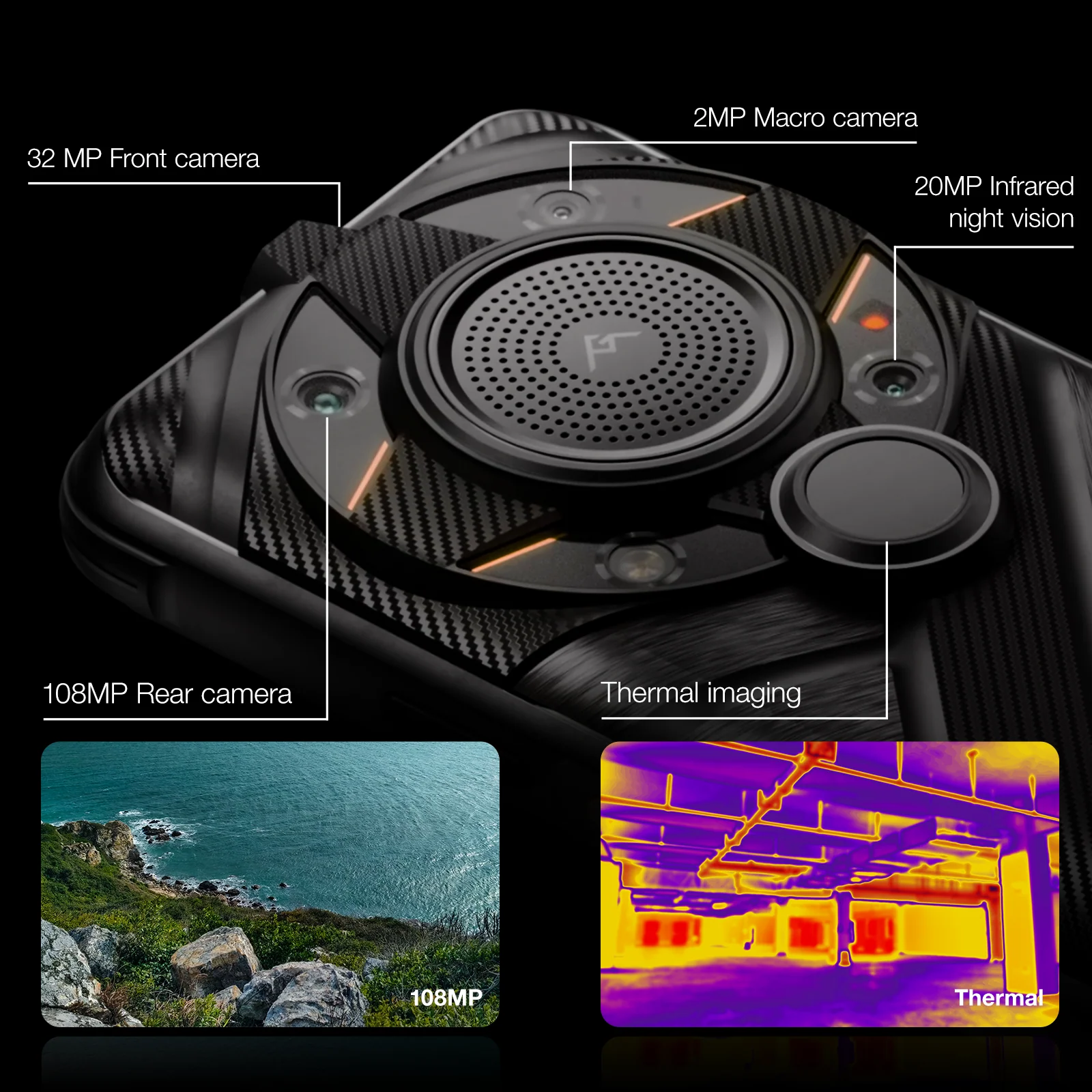 AGM G2 Guardian | 5G Unlocked Rugged Smartphone | Thermal Monocular Long Detection Range: 500m/yd | 10 mm Objective Lens - Image 5