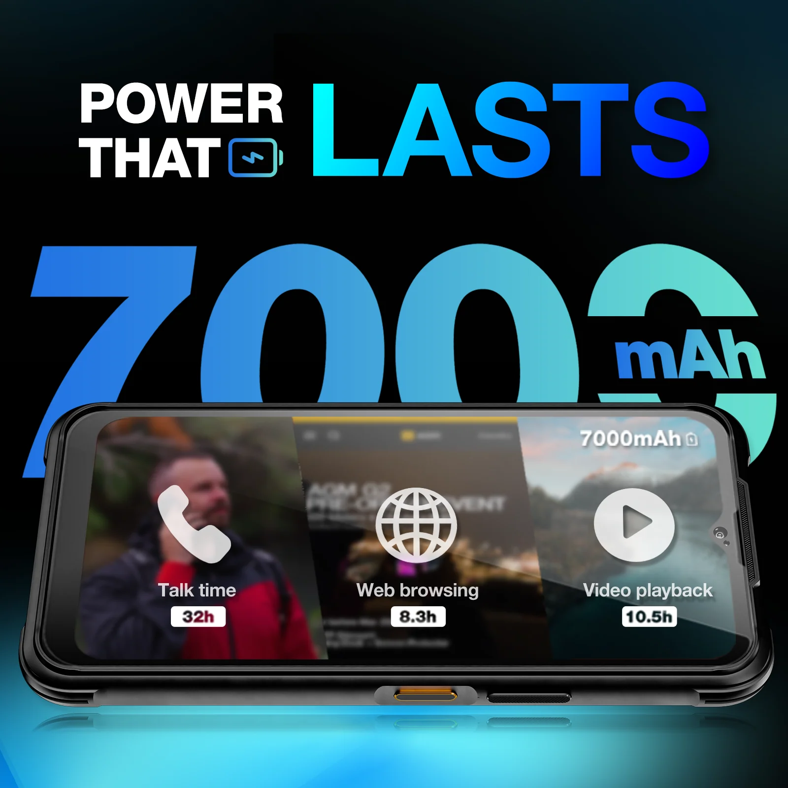 AGM G2 Guardian | 5G Unlocked Rugged Smartphone | Thermal Monocular Long Detection Range: 500m/yd | 10 mm Objective Lens - Image 8