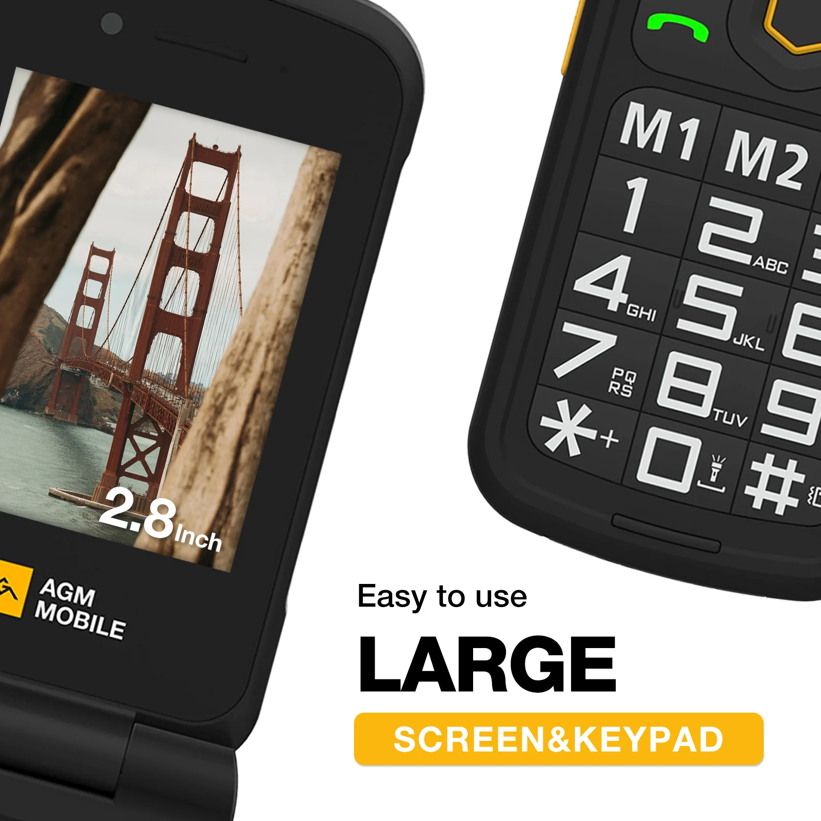 AGM M8 FLIP Security+ | Rugged Flip Phone | Secure Data | Reduced vulnerabilities | Zero tracking | US Warehouse - Image 6