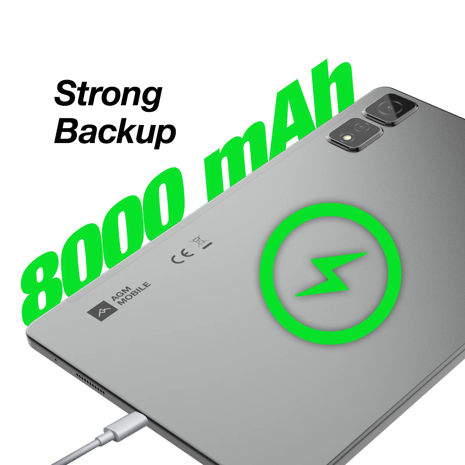 AGM PAD T2 | 500 Nits Brightness｜11"FHD+｜256GB｜MTK G91 Processor｜Android 14｜8000mAh Battery - Image 5