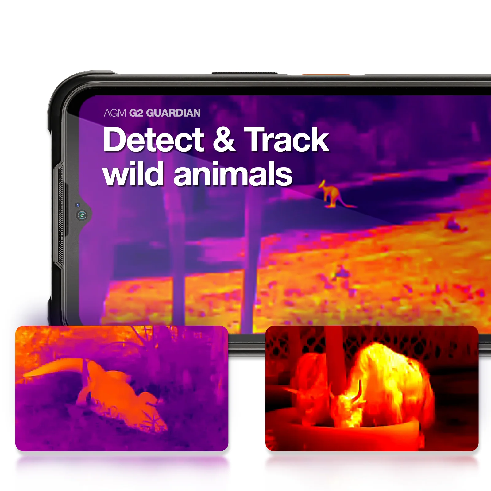 AGM G2 Guardian | Built-in Thermal Monocular Long Detection Range: 500m/yd and 10 mm Thermal Lens | 5G Unlocked Rugged Smartphone | Android 12 - Image 10