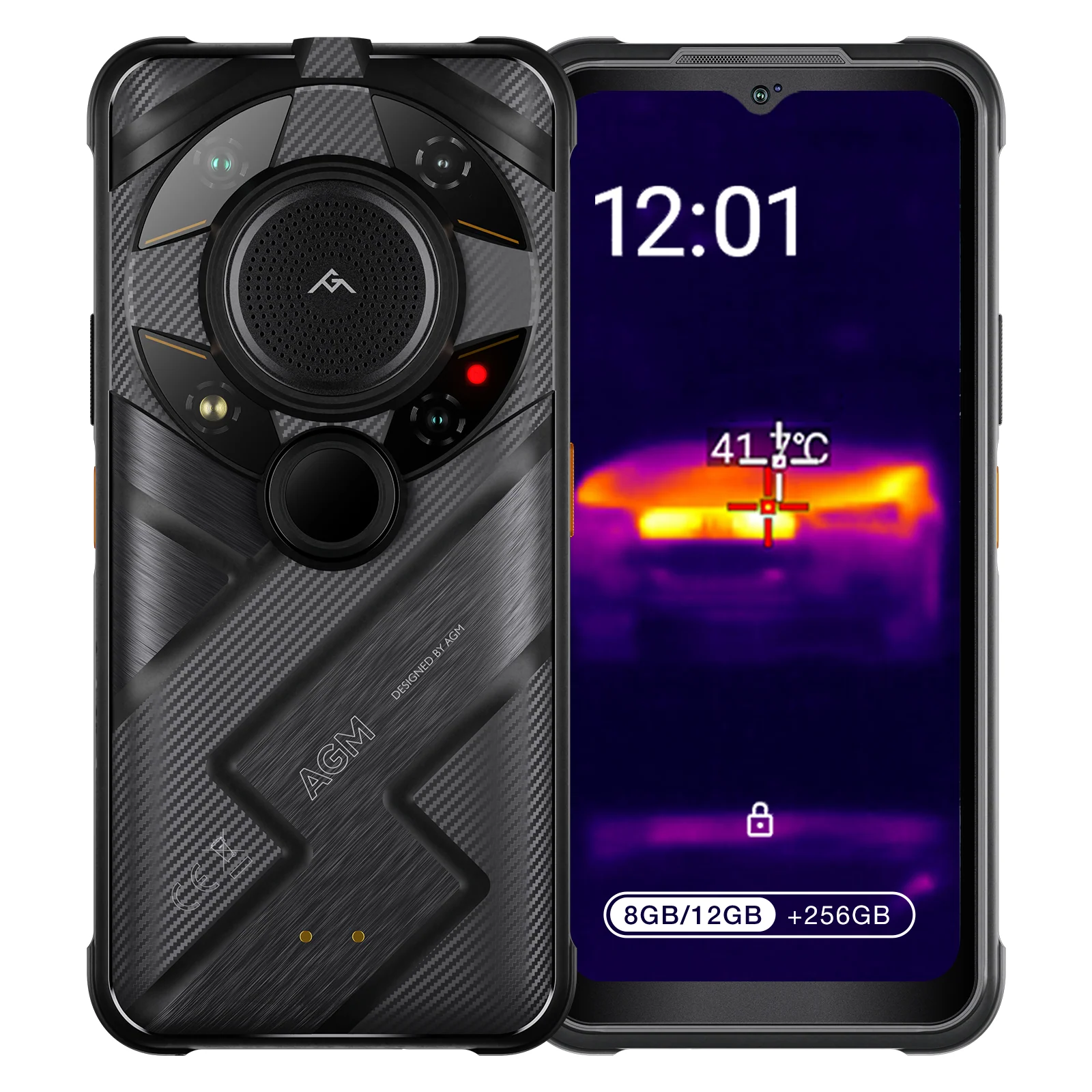 AGM G2 Guardian | Built-in Thermal Monocular Long Detection Range: 500m/yd and 10 mm Thermal Lens | 5G Unlocked Rugged Smartphone | Android 12 - Image 13