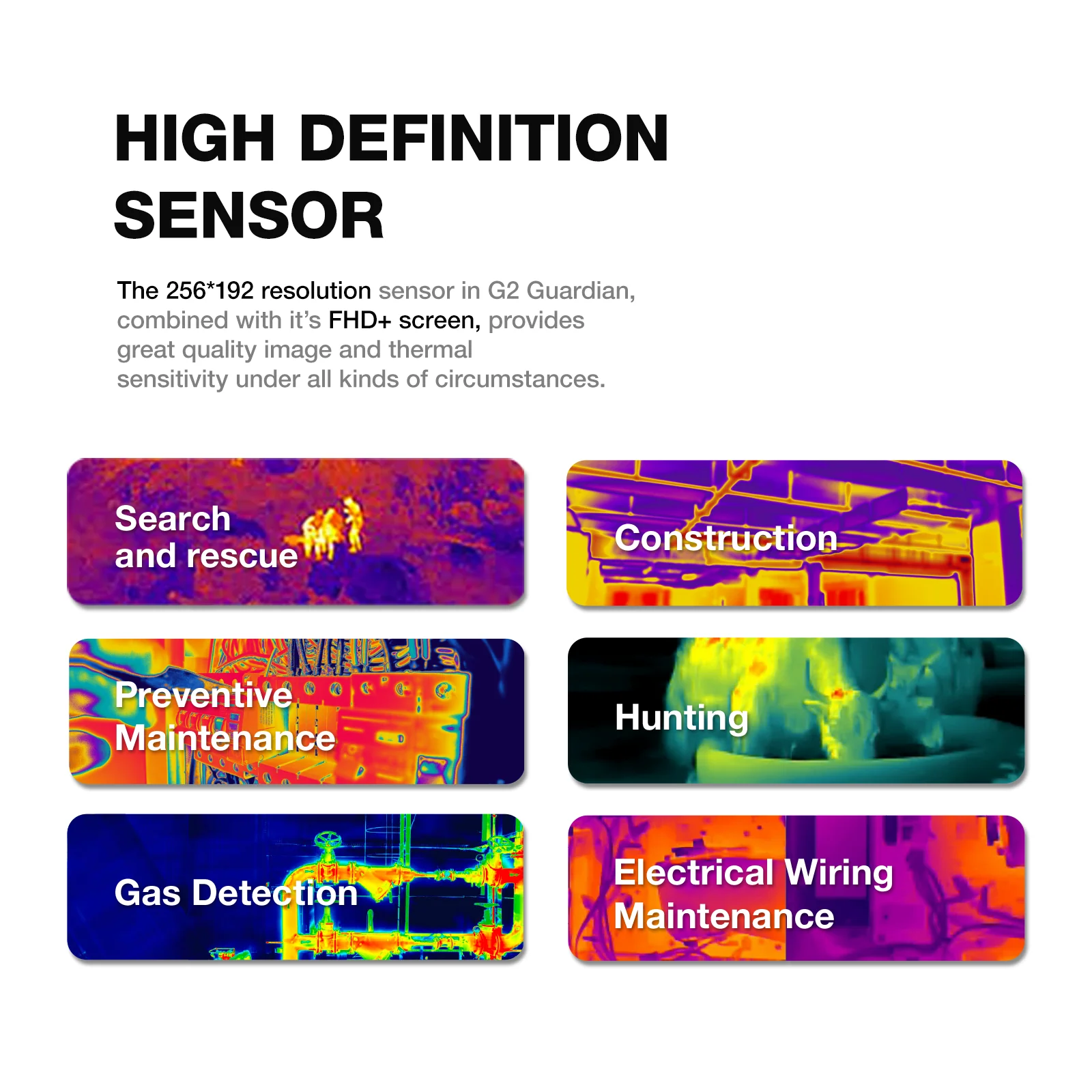 AGM G2 Guardian | Built-in Thermal Monocular Long Detection Range: 500m/yd and 10 mm Thermal Lens | 5G Unlocked Rugged Smartphone | Android 12 - Image 14